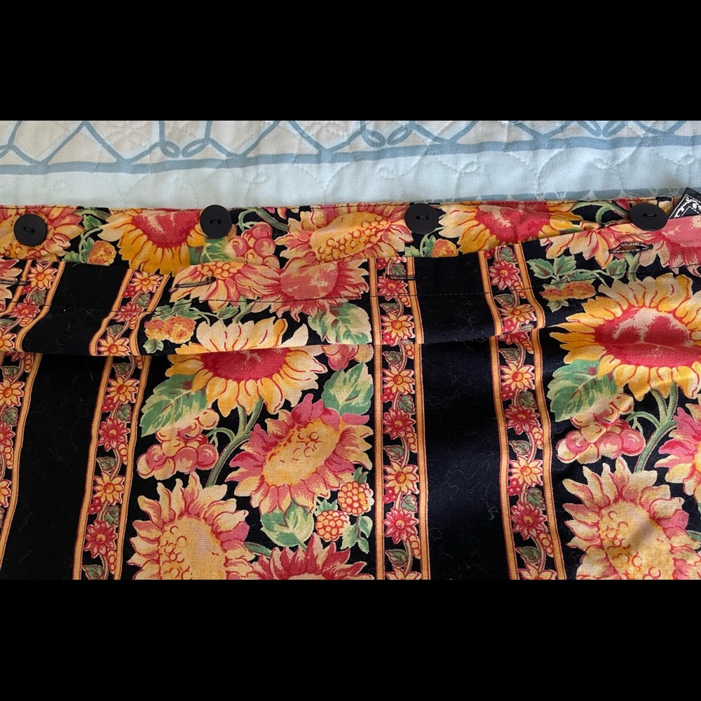April Cornell Vintage square sunflower pillow shams. Two.